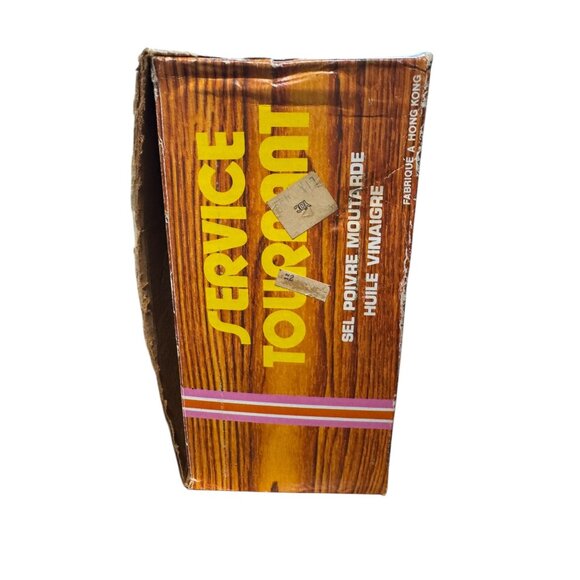 Vintage Glass & Metal Cruet Set For Salt Pepper Oil & Vinegar NO 704 PARTS ONLY - Picture 5 of 8